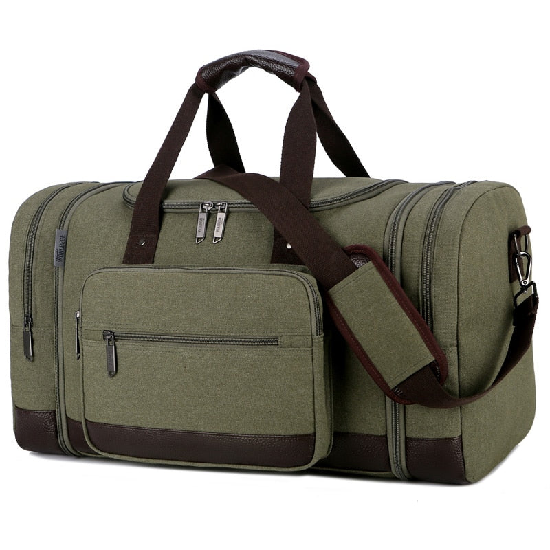 Vintage Canvas Travel Bags Men Duffel Bag Travel Tote Weekend Bag Large Capacity Carry On Luggage Bags Dropshipping