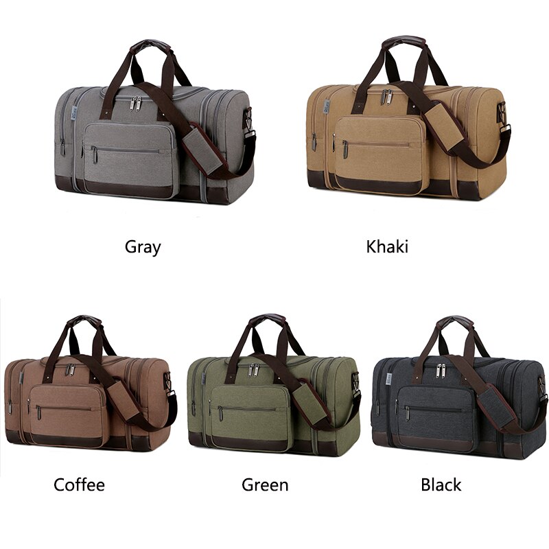 Vintage Canvas Travel Bags Men Duffel Bag Travel Tote Weekend Bag Large Capacity Carry On Luggage Bags Dropshipping